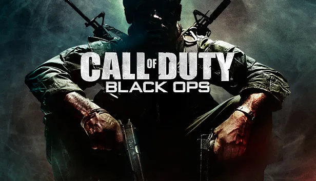 Capture d'écran du titre Call of Duty: Black Ops, montrant un soldat tenant deux pistolets.