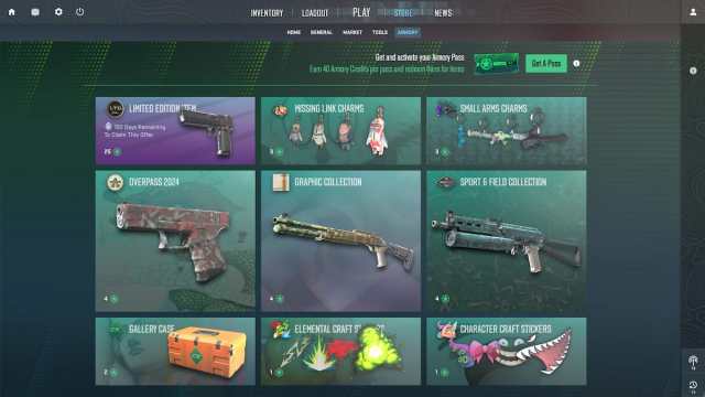 Menu de l'Armurerie dans CS2