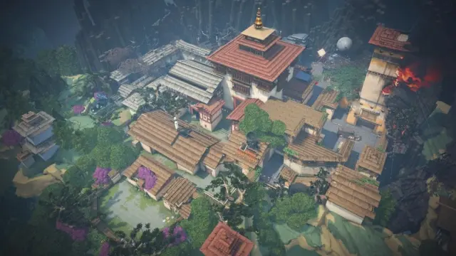 Vue aérienne de la carte Haven dans Valorant
