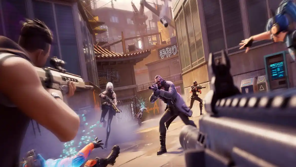 Joueurs de Fortnite Ballistic dans une scène de combat