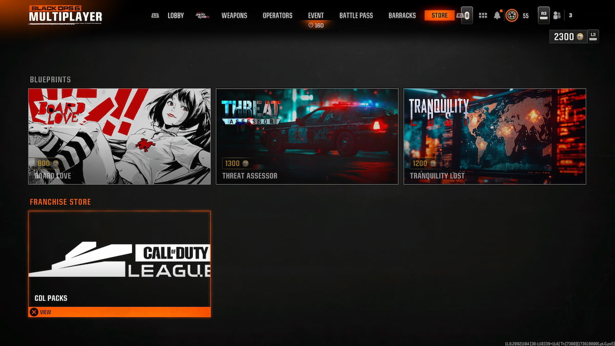 Boutique CDL dans la boutique en jeu de BO6