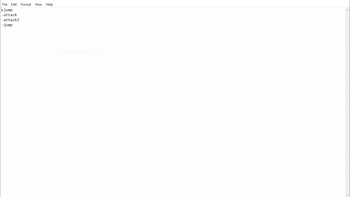 Fichier de configuration jumpthrow pour CS2, dans le Bloc-notes.
