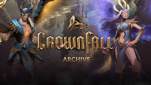 Image de couverture de l'archive Crownfall de Dota 2 avec Skywrath Mage à gauche et Vengeful Spirit à droite.
