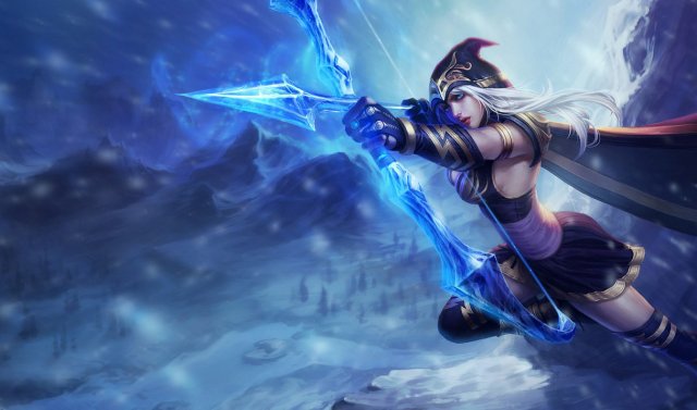 une image d'Ashe tenant un arc dans League of Legends