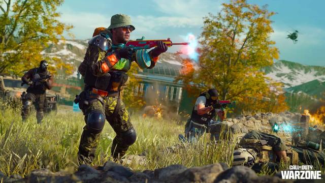 Seth Rogen Fired Up operator skin firing an SMG in Call of Duty: Warzone