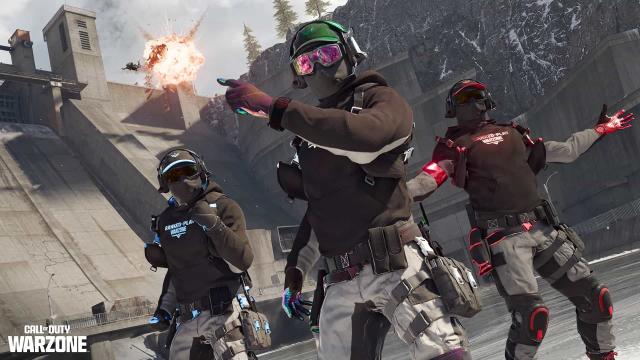 Opérateurs du Classement de Warzone au POI du Barrage sur Verdansk.