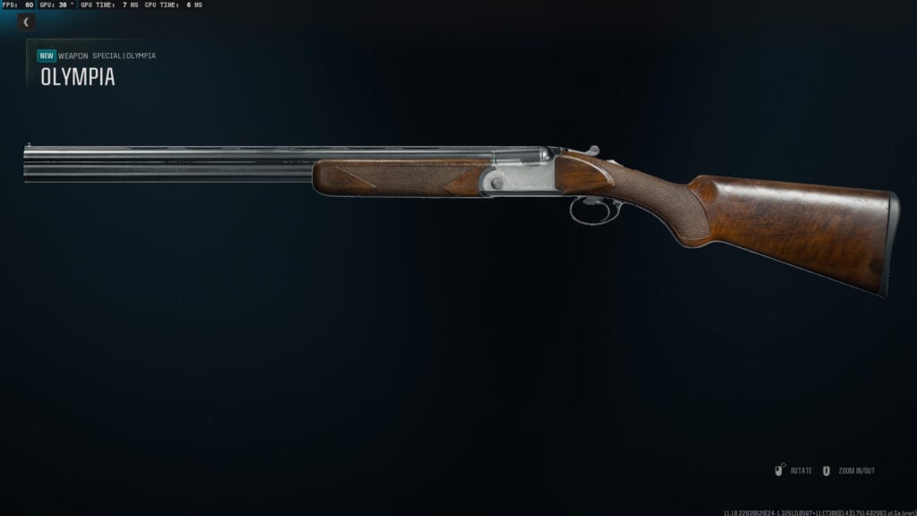 Aperçu du fusil Olympia en double canon dans Black Ops 6.
