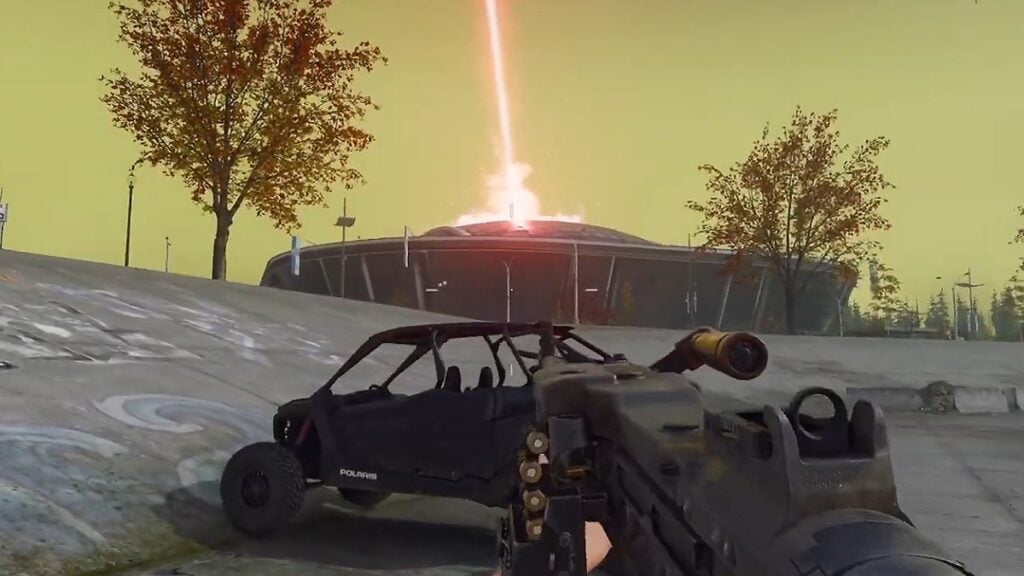 capture d'écran de l'ouverture du toit du stade de Verdansk dans la saison 5 de Warzone