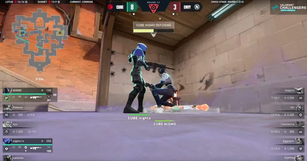 capture d'écran d'un moment de jeu de VALORANT NA Challengers 2025 : CUBE vs. ENVY