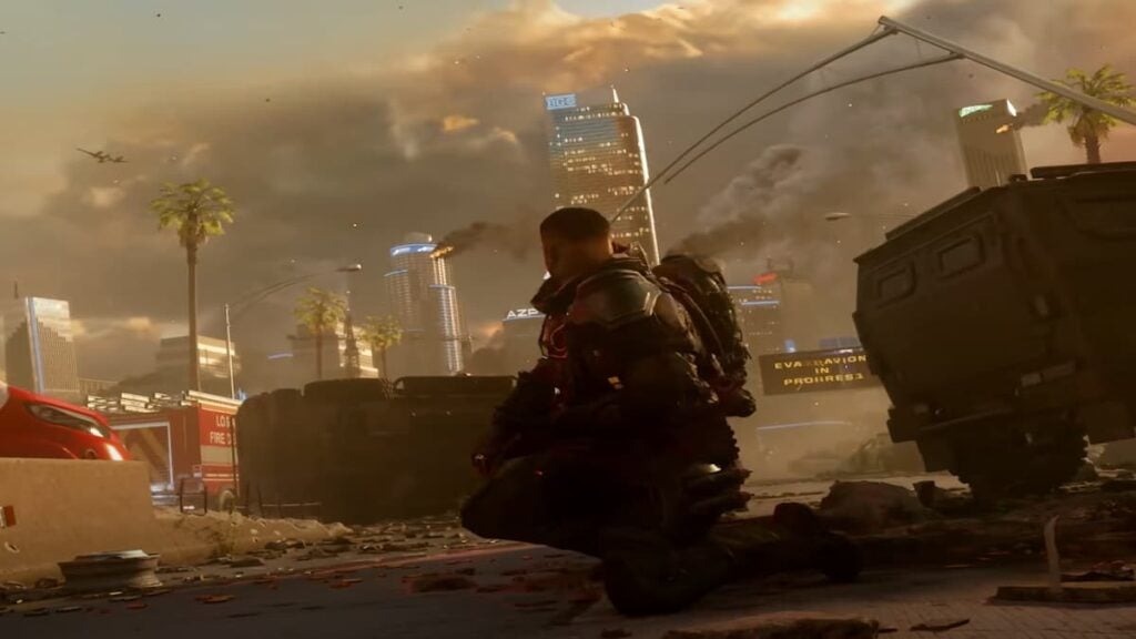 Opérateur de Black Ops 7 observant la bataille