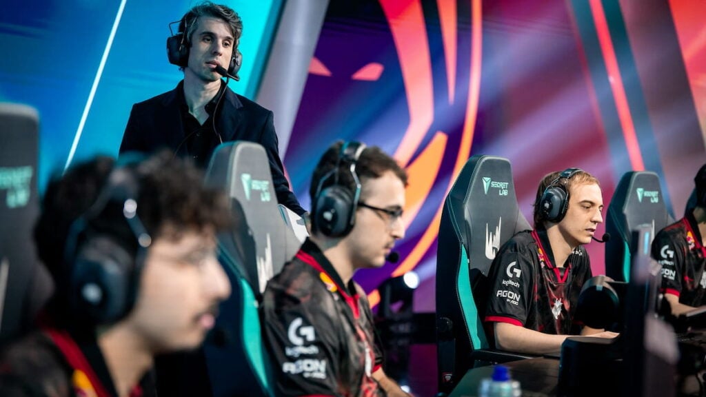 Dylan Falco avec G2 Esports lors de la semaine 1 de la LEC EMEA 2025 Spring Split à la Riot Games Arena le 5 avril 2025 à Berlin, Allemagne.