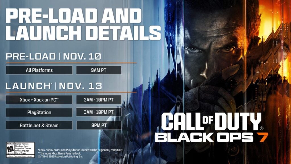 Black Ops 7 release time and preload details