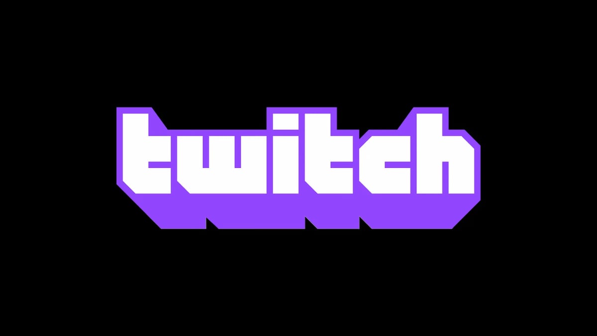 Logo de Twitch sur fond noir