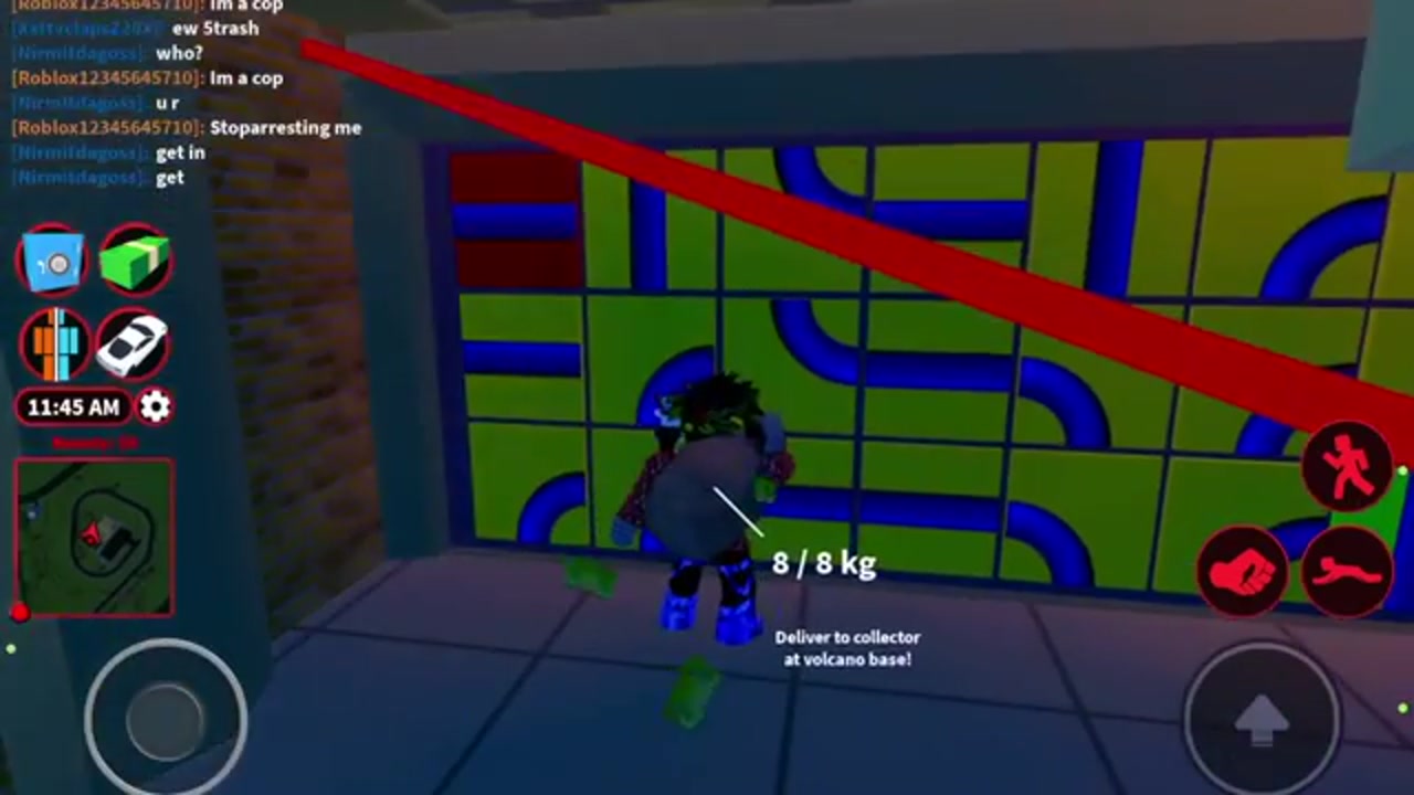 Décor d'une partie en ligne sur Roblox : avatars joueurs dans un environnement de type bac à sable coloré.