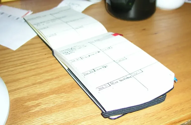 Calendrier fictif avec compte à rebours et repères de fuseaux horaires